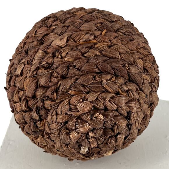 Decorative Orb Ball Woven Natural Fibers Home Decor Accent Bowl Filler - Picture 2 of 5
